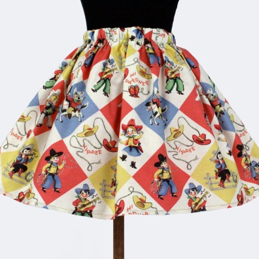 Girl's "Western Fun" Aline Skirt